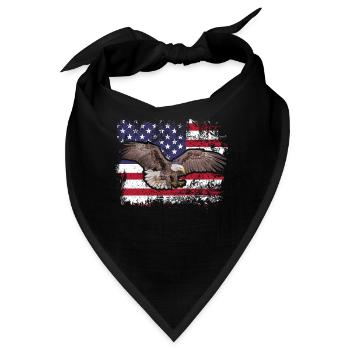 Weißkopfseeadler 4. Juli Patriotische US amerika - Bandana - Schwarz - Vorne