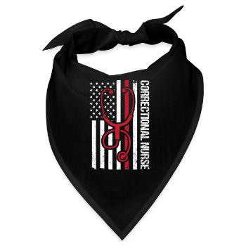 Justizvollzugskrankenschwester amerikanische - Bandana - Schwarz - Vorne