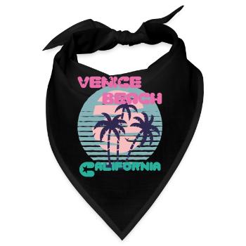 Surfbrett California Venice Beach Surfing Ocean Va - Bandana - Schwarz - Vorne