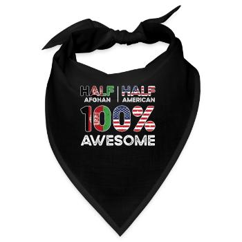 Halb Afghane Afghanistan Amerikaner USA - Bandana - Schwarz - Vorne