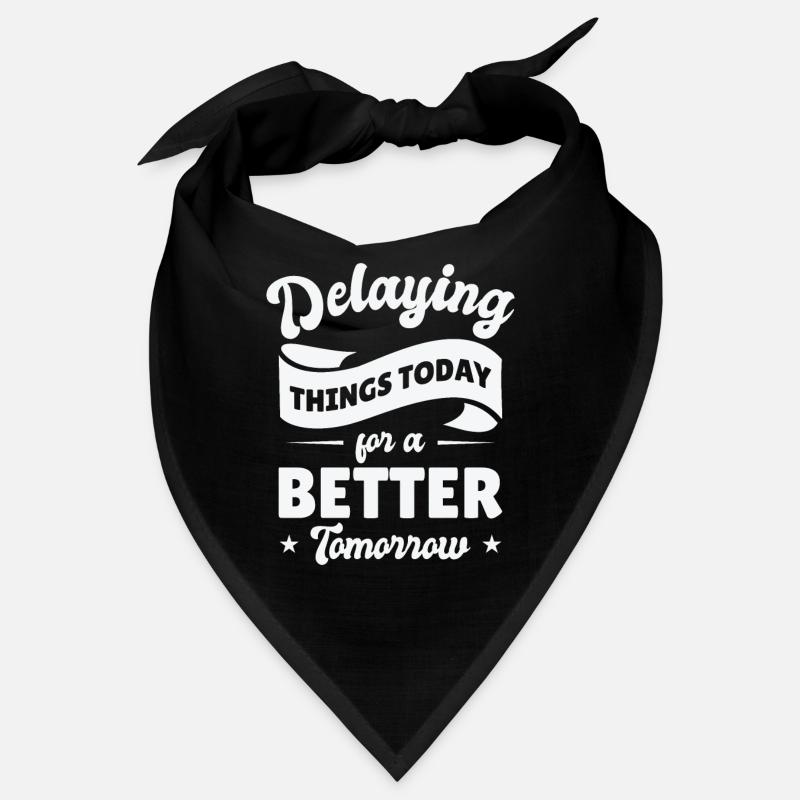 Procrastiner Vintage Fan Procrastinator - Bandana - noir