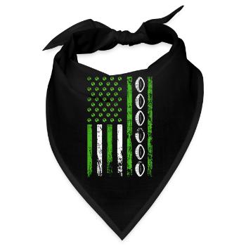 Amerikanische Sportarten Flagge Athletic Football - Bandana - Schwarz - Vorne