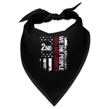 Wir, das Volk, werden uns nicht an den 2. Verfass - Bandana - Schwarz - Vorne
