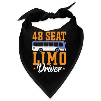 48 Limo Driver Bus Driver School Bus Driver - Bandana - Schwarz - Vorne