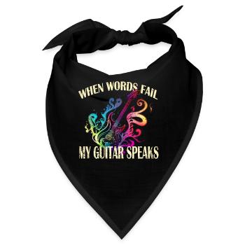 Gitarren Spruch Neon Retro Words fail - Bandana - Schwarz - Vorne