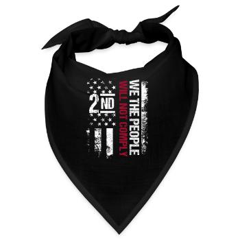Wir das Volk werden uns nicht an den 2 Verfassung - Bandana - Schwarz - Vorne