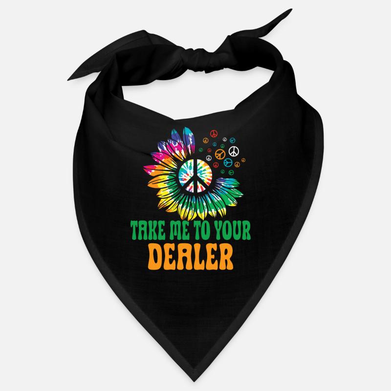 Hippie Peace Zeichen Frieden Blumen Blumenkind Bandana