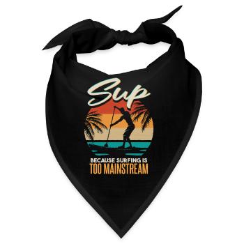 SUP, weil Surfen zu Mainstream ist - Bandana - Schwarz - Vorne