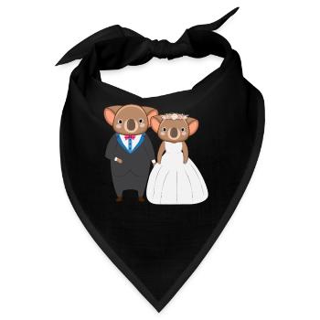 Hochzeitstag Koala Lover Tier Koala Bär - Bandana - Schwarz - Vorne