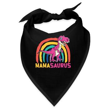 Mamasaurus Muttertag Mama Dinosaurier Mom - Bandana - Schwarz - Vorne