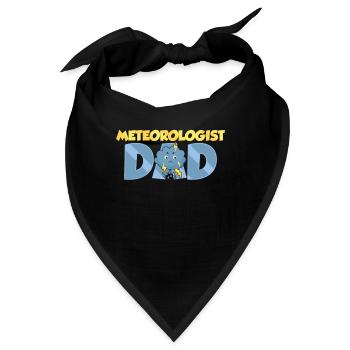 Meteorologe Papa Wettervorhersage Meteorologie - Bandana - Schwarz - Vorne