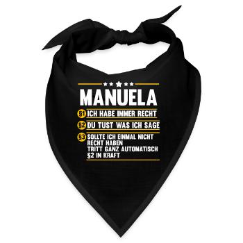 Manuela - Bandana - Schwarz - Vorne