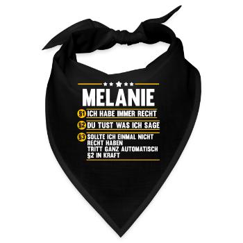 Melanie - Bandana - Schwarz - Vorne