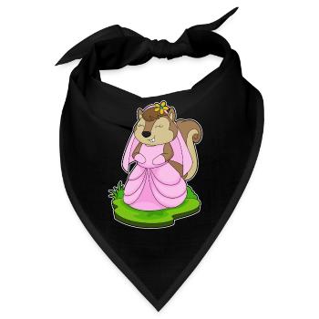 Eichhörnchen Braut Schleier Hochzeit - Bandana - Schwarz - Vorne