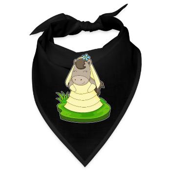 Pferd Braut Schleier Hochzeit - Bandana - Schwarz - Vorne