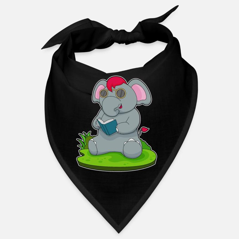 Elefant Nerd Buch Brille Bandana