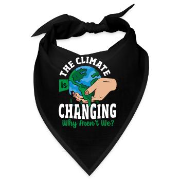 The Climate Is Changing Why Aren't We? Climate - Bandana - Schwarz - Vorne