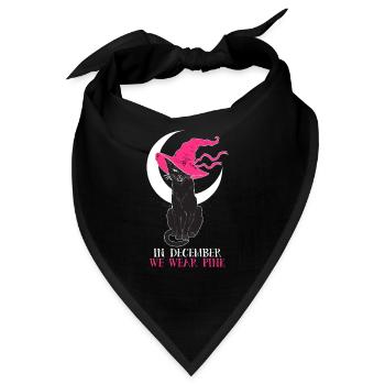 In Dezember We Wear Pink - Bandana - Schwarz - Vorne