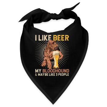 Bloodhound Hund Bluthund - Bandana - Schwarz - Vorne