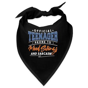 Lustiger Teen 13. Geburtstag Teen Teenager - Bandana - Schwarz - Vorne