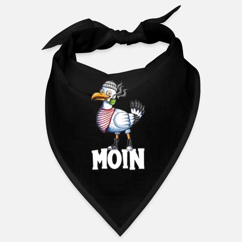 Plattdeutsche Möwe Moin Spruch Nordsee Liebhaber Bandana