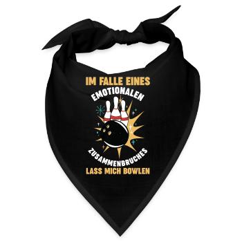 Bowler Bowlen Kegeln Bowling - Bandana - Schwarz - Vorne