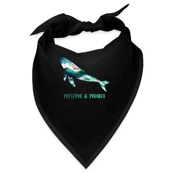 Rettet die Wale Artenschutz und Tierschutz - Bandana - Schwarz - Vorne
