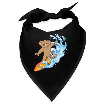 Koala-Liebhaber Koala-Flüsterer Tier-Surfer - Bandana - Schwarz - Vorne