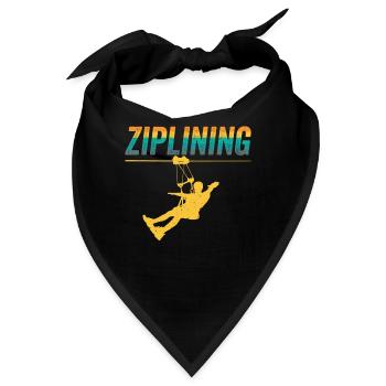 Ziplining Sport Zipline Seilrutsche Sprüche - Bandana - Schwarz - Vorne