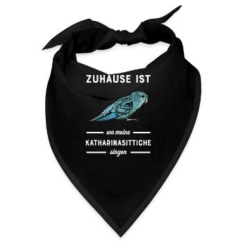 Katharinasittich I Sittich ZiervogelMotiv für - Bandana - Schwarz - Vorne