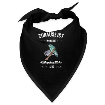 Katharinasittich I Sittich ZiervogelMotiv für - Bandana - Schwarz - Vorne