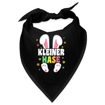 Kleiner Hase Ostern Osterhase Hasenohren - Bandana - Schwarz - Vorne