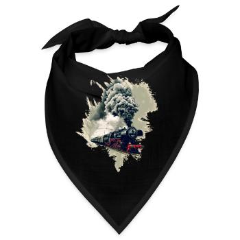 Alte Dampflok - Bandana - Schwarz - Vorne