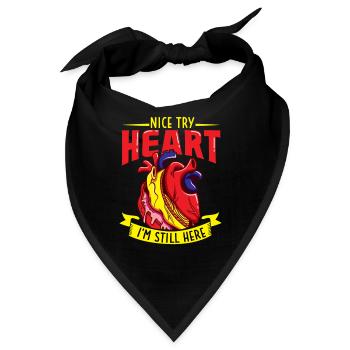 Heart Attack Open Heart Surgery Heart Surgery Gift - Bandana - Schwarz - Vorne