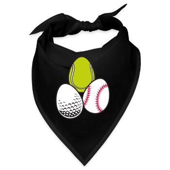 Sport Osterei Tennis Sportlich Baseball Spiel - Bandana - Schwarz - Vorne