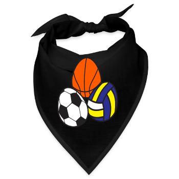 Sport Fußball Leichtathletik Basketball - Bandana - Schwarz - Vorne