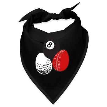 Queue Sport Billard Cricket Golf Ostereier Bälle - Bandana - Schwarz - Vorne