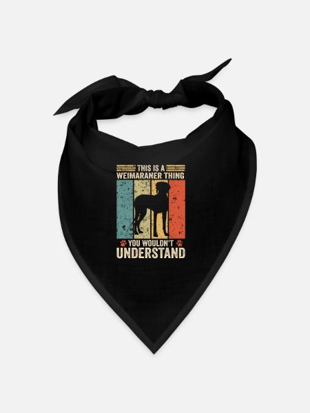 This is a Weimaraner thing - Bandana - black - Front
