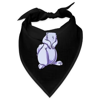 Hasen Kostüm - Bandana - Schwarz - Vorne