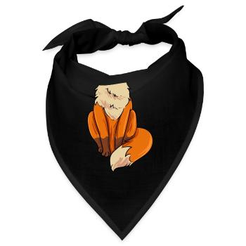 Fuchs-Kostüm - Bandana - Schwarz - Vorne