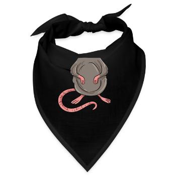 Ratte Kostüm - Bandana - Schwarz - Vorne
