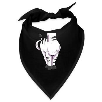 Zebra Kostüm - Bandana - Schwarz - Vorne