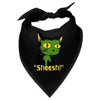 Meine Güte, Langeweile, Vintage Cartoon Katze - Bandana - Schwarz - Vorne