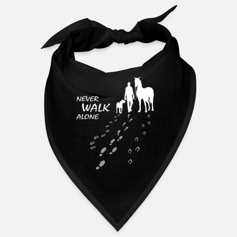 Hund Pferd Reiter - Never walk alone - gemeinsam Bandana
