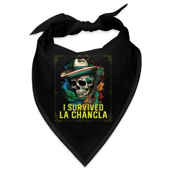 I Survived La Chancla Mexican Slippers Sandals - Bandana - Schwarz - Vorne