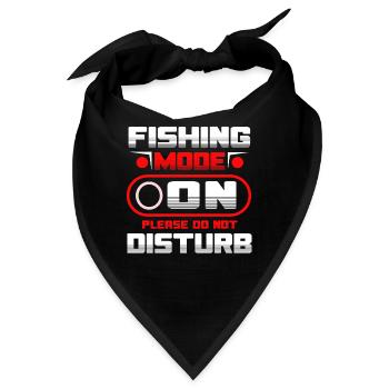Fishing Mode On Please Do Not Disturb - Bandana - Schwarz - Vorne