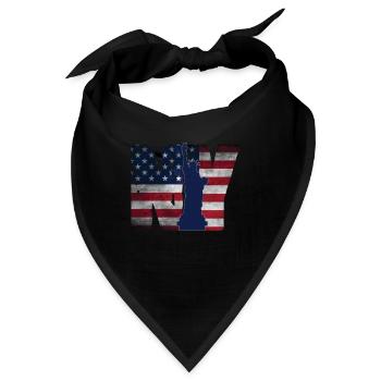 New York Manhattan Souvenir Amerika NYC USA - Bandana - Schwarz - Vorne