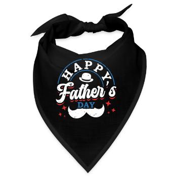 Alles Gute Zum Vatertag Schnurrbart-dekor Stolzer - Bandana - Schwarz - Vorne