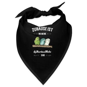 Katharinasittich I Sittich ZiervogelMotiv für - Bandana - Schwarz - Vorne