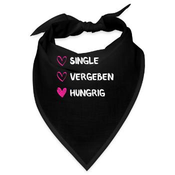 Hungrige Single Frau Single Damen - Bandana - Schwarz - Vorne